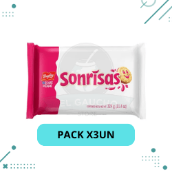 Galletitas Sonrisas, sabor Frambuesa con Vainilla (108gr.) (Pack de 3u.) (324gr.)