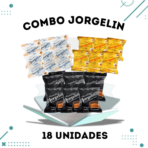 Combo Alfajor Jorgelin - 18un (6un cada variedad) (1.5kg)