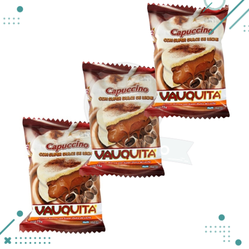 Alfajor Vauquita Capuccino 75g (pack x3un.) 225gr