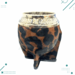 Mate Torpedo Calabaza Cincelado, Animal Print (Color Marron)