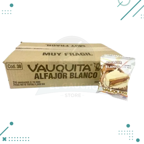 Alfajor Vauquita BLANCO 75g (Caja x24un.) 1,800gr