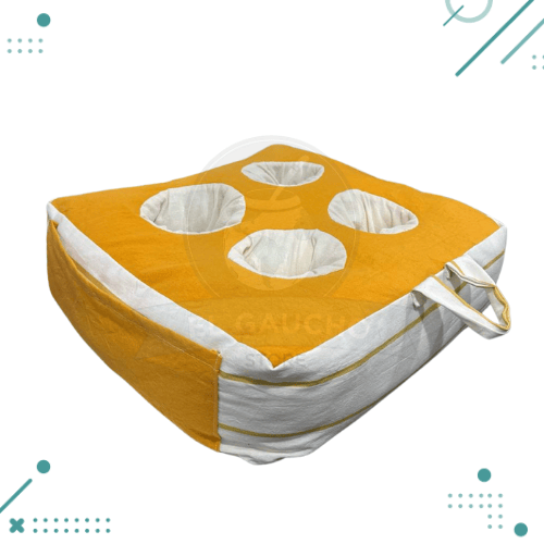 Almohadon Matero (Naranja y Blanco) 40x40 Aprox.