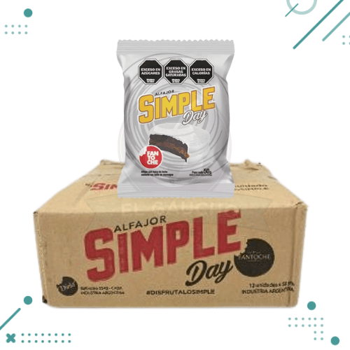 Alfajor Fantoche Simple Day 50g (Caja x12un)(600g)