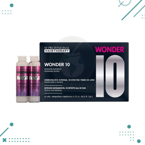 Diseño sin título - 2025-04-21T153244.351 Ampollas Wonder 10 Laminado Keratínico X6 Uni. HairTherapy - Imagen 1
