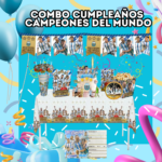 Combo Cumpleaños - Temática Campeones del Mundo (Argentina)
