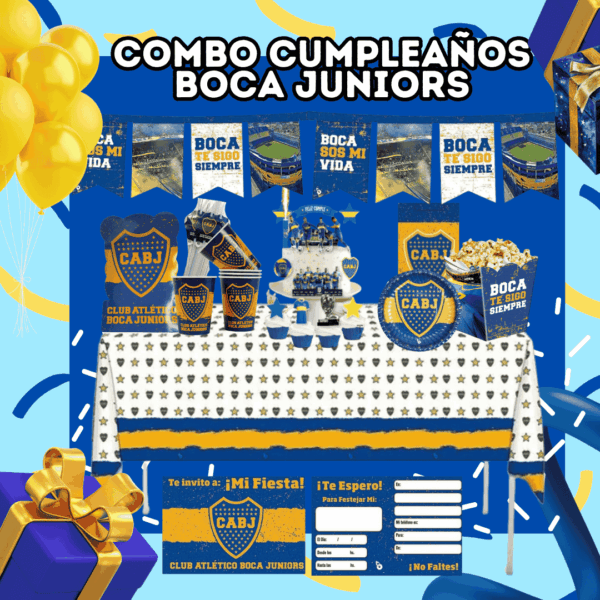 Combo Cumpleaños - Temática Boca Juniors