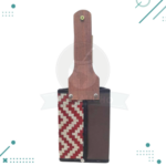 CANASTA MATERA MADERA CUERO Y ARPILLERA CON DISEÑO GUARDAPAMPA - Imagen 2