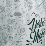 Yerbera Lata Rectangular, Diseño Mates (Verde y Blanco) - Imagen 2