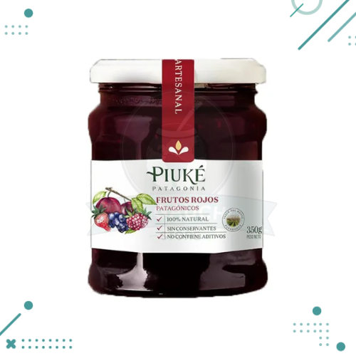 Mermelada Frutos Rojos Naturales Patagónicas Piuké 350 Gr.