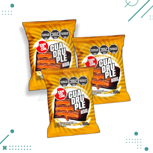 Alfajor Fantoche Cuádruple 100gr (Pack x3un)(300gr)