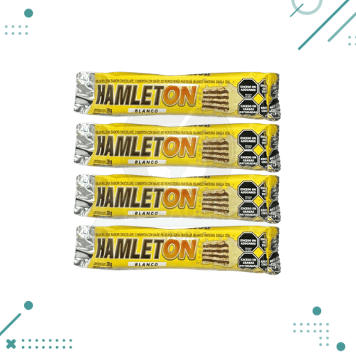 Hamleton Chocolate Blanco, 5 capas 28g (Pack x4un) (112g)