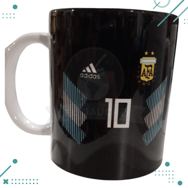 Taza Messi 10 (NEGRA) 2 estrellas promo