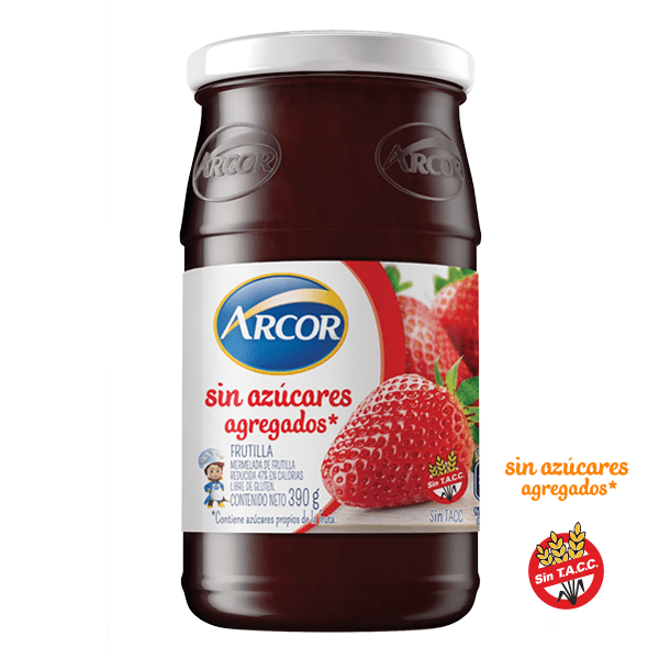 Mermelada FRUTILLA ARCOR Dietetica Frasco 390 Gr