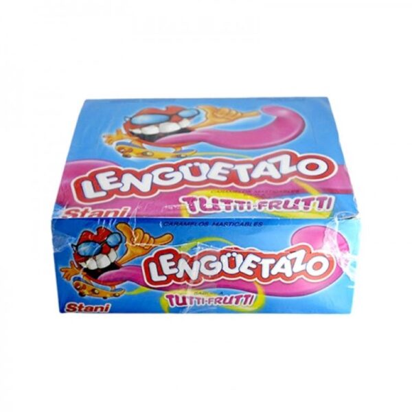 Caramelo Lenguetazo Masticable, sabor Tutti Frutti (13gr.) (Caja de 32u.) (416gr.)