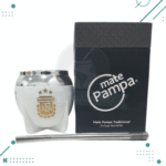Mate Pampa Copa/bocón + bombilla AFA color blanco