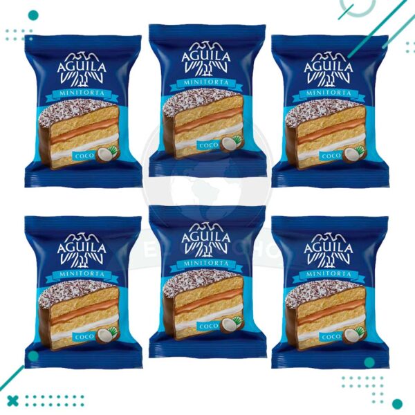 Alfajor Minitorta Aguila, COCO (73gr.) (Pack de 6u.) (438gr)