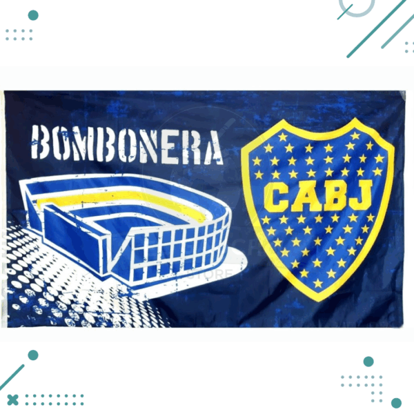 BANDERA OFICIAL GRANDE 120X194 BOCA JUNIORS (MODELO 3)
