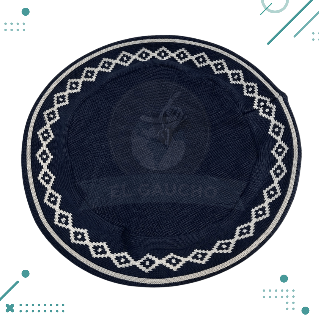 BOINA-GRIEGA-NEGRO.png BOINA vuelo 32cm GUARDA PAMPA/GRIEGA COLOR NEGRO - Imagen 1