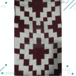 Bufanda De Hilo - Guarda Pampa Reversible, Color Bordo. (aprox 1.5mts) - Imagen 3