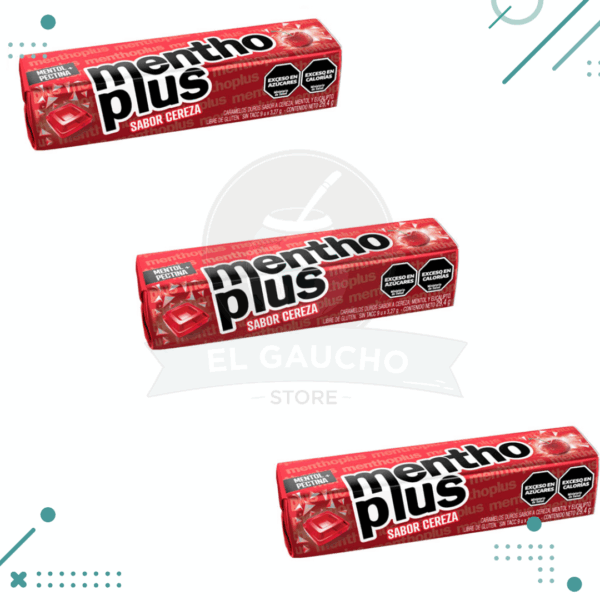 Pastilla Caramelo Menthoplus CEREZA 26gr X3un (78gr)