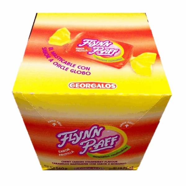 Caramelos Flynn Paff frutilla (Caja 560gr.)