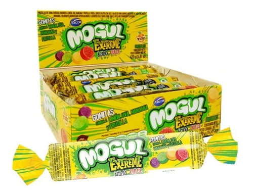 Mogul Rollo Gomitas EXTREME Acidas-Dulce (35gr) (Caja 12unid) (420gr)