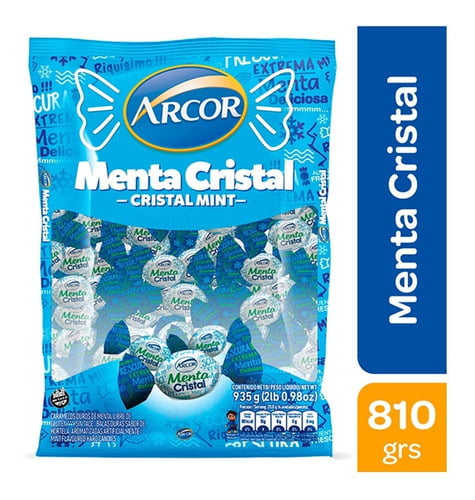 Caramelos Menta Cristal Arcor 810gr