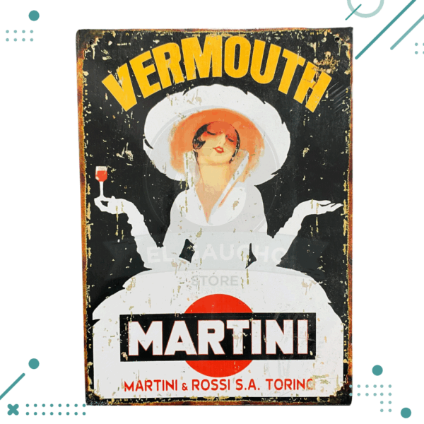 Cartel De Chapa Martini Vermouth (Mod 2) 20X28CM