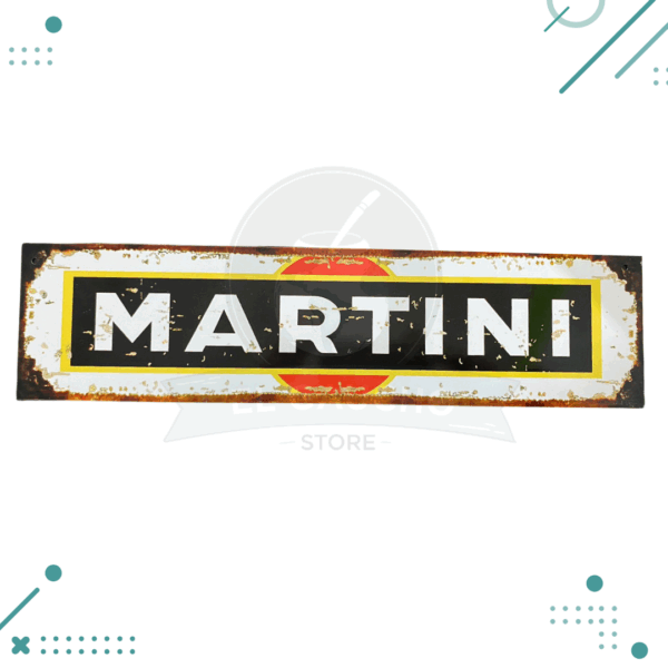 Cartel De Chapa Martini 10x 40 cm