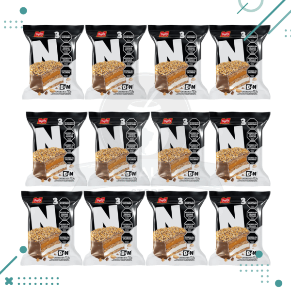 Alfajor Blanco & Negro 3.0, NEGRO (73,5gr.) (Pack de 12u.) (880gr.)