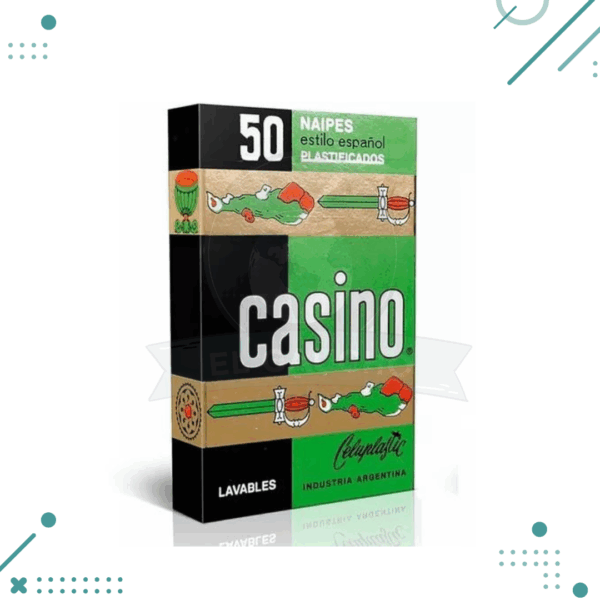 Cartas Naipes Españoles Casino X 50 Plastificados En Caja (verde)