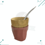 Mate Madera y Silicona + Bombilla ROJO