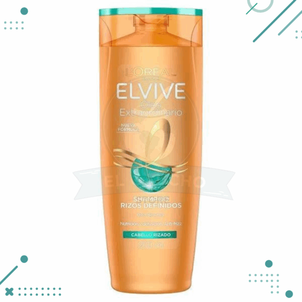 Shampoo Elvive Óleo Extraordinario Rizos Definidos x400ml