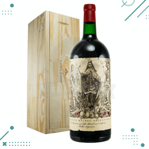 Vino Catena Zapata Malbec Argentino 3 Litros + CAJA MADERA Regalo