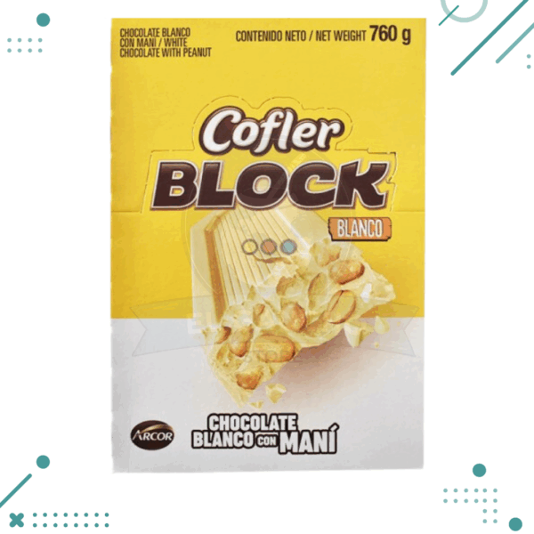 Chocolate Cofler BLOCK Blanco (38gr) (Caja por 20un) (760gr)