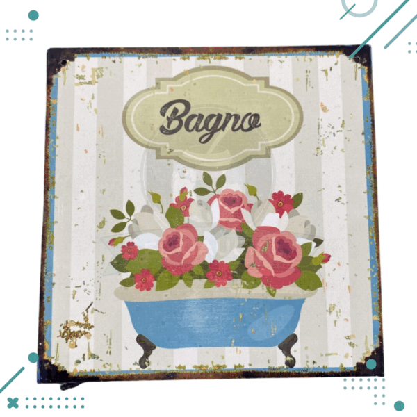 Cartel Chapa BAGNO (15x15)
