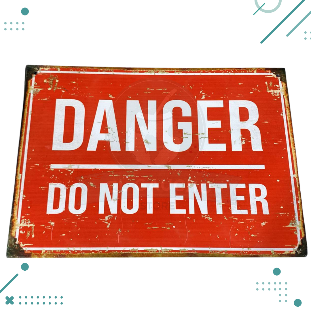 Diseno-sin-titulo-2023-08-07T191551.799.png Cartel Chapa Danger Do Not Enter 20x28 cm - Imagen 1
