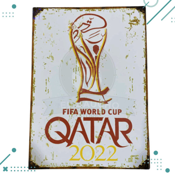 Cartel Chapa Qatar 2022 20x28 cm