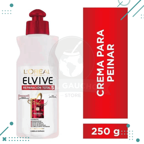 Elvive Crema Para Peinar Reparación Total 5 250ml
