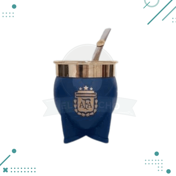 Mate Imperial AFA XL + Bombila De Regalo, Color Azul.