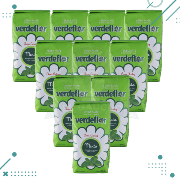 Yerba Mate VerdeFlor Con Menta (500g) (pack 10) (5kg)