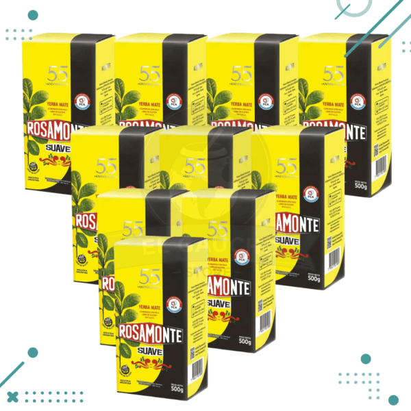 Yerba Mate Rosamonte Suave 55 Aniversario (500gr) (pack 10) (5kg)
