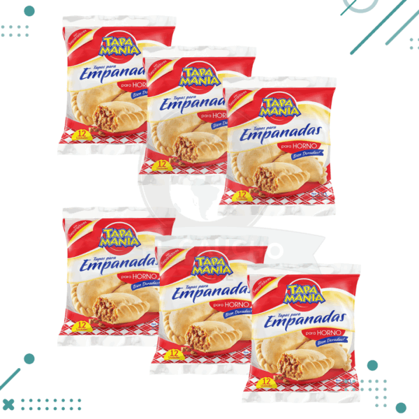 Tapas Empanadas Tapa Mania Para HORNO 6 Paquetes (72 tapas) (1.98kg)