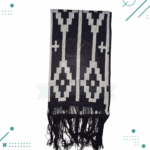 Bufanda De Hilo - Guarda Pampa Reversible, Color Negro. (aprox 1.5mts) - Imagen 5