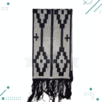 Bufanda De Hilo - Guarda Pampa Reversible, Color Negro. (aprox 1.5mts) - Imagen 3