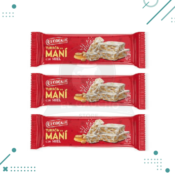 Turron De Mani Con Miel Georgalos 80gr (Pack x3un) (240g)