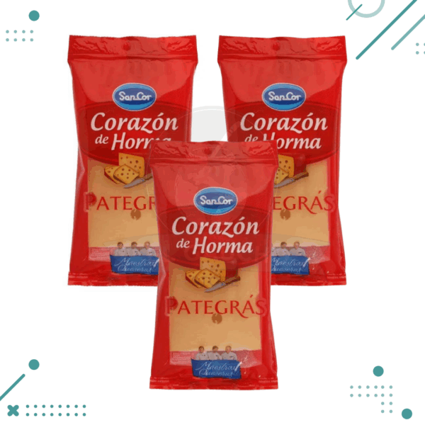 Queso Sancor Corazon de Horma PATEGRAS (180gr) (3un) (540g)
