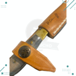 Set De Asado Artesanal - Cuchillo, Tenedor (Mango Madera) 12 cm+ Funda Cuero - Imagen 3