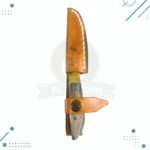 Set De Asado Artesanal - Cuchillo, Tenedor (Mango Madera) 12 cm+ Funda Cuero - Imagen 2