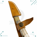 Cuchillo asado 12 cm c/asta y madera + Funda Cuero - Imagen 4